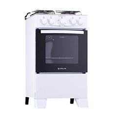 FogÆo 4 BOCAS Branco Mesa Inox Atlas Coliseum Plus