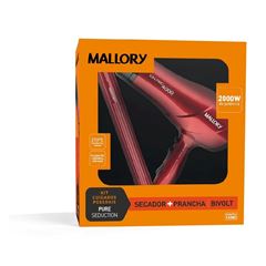 Kit Mallory Secador e Prancha Pure Seduction Vermelho