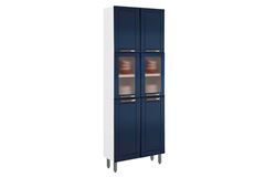 Paneleiro Duplo Bertolini Colors 6037 Aço 6 Portas (2 c/ Vidro) 70cm Azul