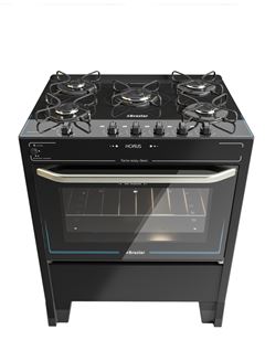 Fogão Braslar Horus Top Control Mesa de vidro 5 bocas Cor: Preto Acend. Automático