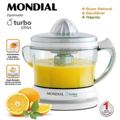 Espremedor de Frutas Mondial E-01 Elétrico - 25W Branco