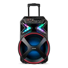 Caixa Amplificada Mondial CM-400 c/ luzes colors Bat.Inter Usb Aux Bluetooh Rádio FM 0685 Bivolt
