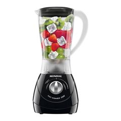 Liquidificador Mondial 2 velocidades + pulsar L550W -Preto Copo Leitoso