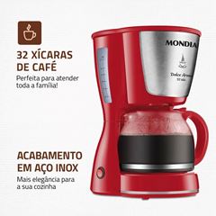 Cafeteira Elétrica Mondial Dolce Arome  Vermelha/Inox C-32-32X-R