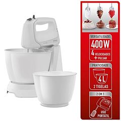 Batedeira Portátil Arno Mini Chef 4 Velocidades Branca SX1611B1 400W 127V