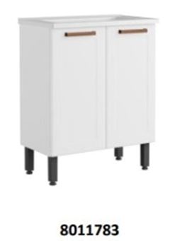 Balção Aço Bertolini Natura 2 Portas especialmente para banheiro e lavabos Cor: Branco 8011783