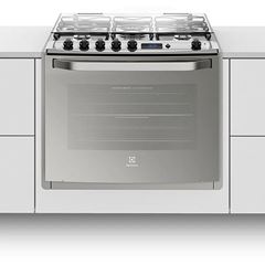 Fogão 5 Bocas de Embutir Electrolux Prata Automático com Grill e Timer Digital (76EXR) - Bivolt