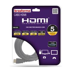 Cabo HDMI-5005 2.0 4K 3D 1080p 19+1 pinos 5 metros