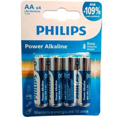 Pilha Alcalina AA Philips c/04 Unidades Lr6p48/59