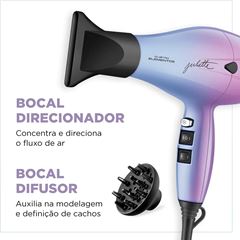 Secador de Cabelo By Juliette Mondial Azul/Rosa 2000W - SCP-JU-03