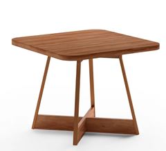 VENDER SOMENTE JOGO - Mesa de Jantar Átria 1593 Quadrada 90 cm Nogal/Freijó Alt:765cm L:90cm