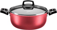 CACAROLA C/TAMPA VIDRO N26 58L 8945 ALUM ANTEADER COR CEREJ