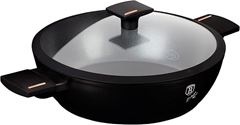 Caçarola com Tampa de Vidro Antiaderente com Triplo Revestimento de Mármore 28cm 38L