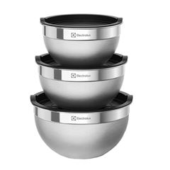 Conjunto Bowls de Inox Electrolux com Tampa Plástica 3 Peças 4104909