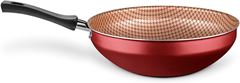 Frigideira Flora Wok N°24 / 28L de Aluminio c/ Antiaderente Cereja - MTA