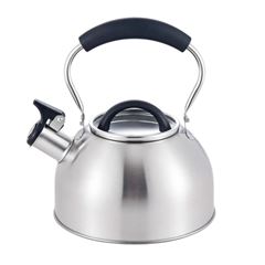 CHALEIRA MTA 20L INDUCAO C/APITO INOX CABO AMADEIRADO