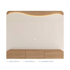 PAINEL ARTELY LUMIERE COR OFF WHITE  CARVALHO 004790