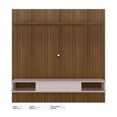 PAINEL ARTELY BELLUNO 182 COR PINHO RIPADO OFF WHITE 004585