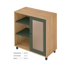 BUFFET ARTELY CHARLOTTE COR CARVALHO C MENTA