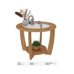 MESA CENTRO ARTELY CURVE COR CARVALHO 004575