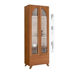 CRISTALEIRA ARTELY MURANO II COR CINAMOMO C OFF WHITE 004735